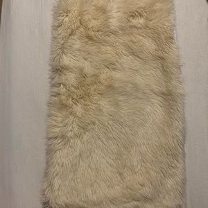 Furry White Infinity Scarf